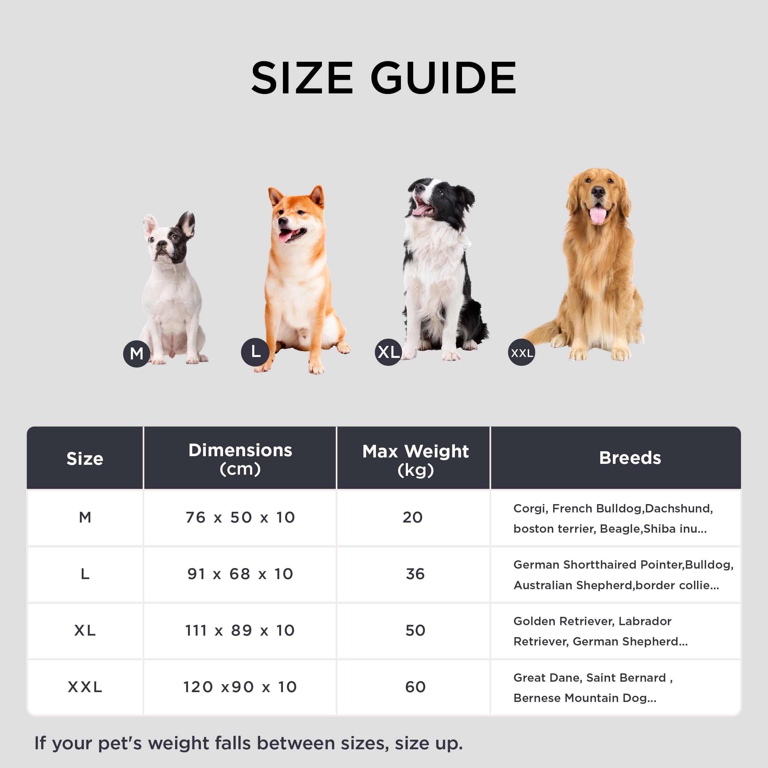 BEDSURE Hundekissen Grosse Hunde waschbar - 111x89cm hundematratze XXL für große, mittelgroße Hunde Outdoor gepolstert Hundematte braun in 10cm Höhe 6