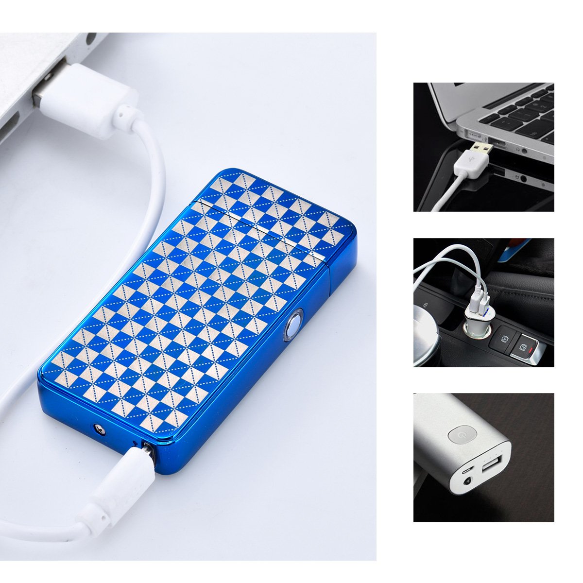 Usb Lighter,Lighters for Men and Women Windproof Usb Rechargeable Arc lighter Electric Lighter Best Gift