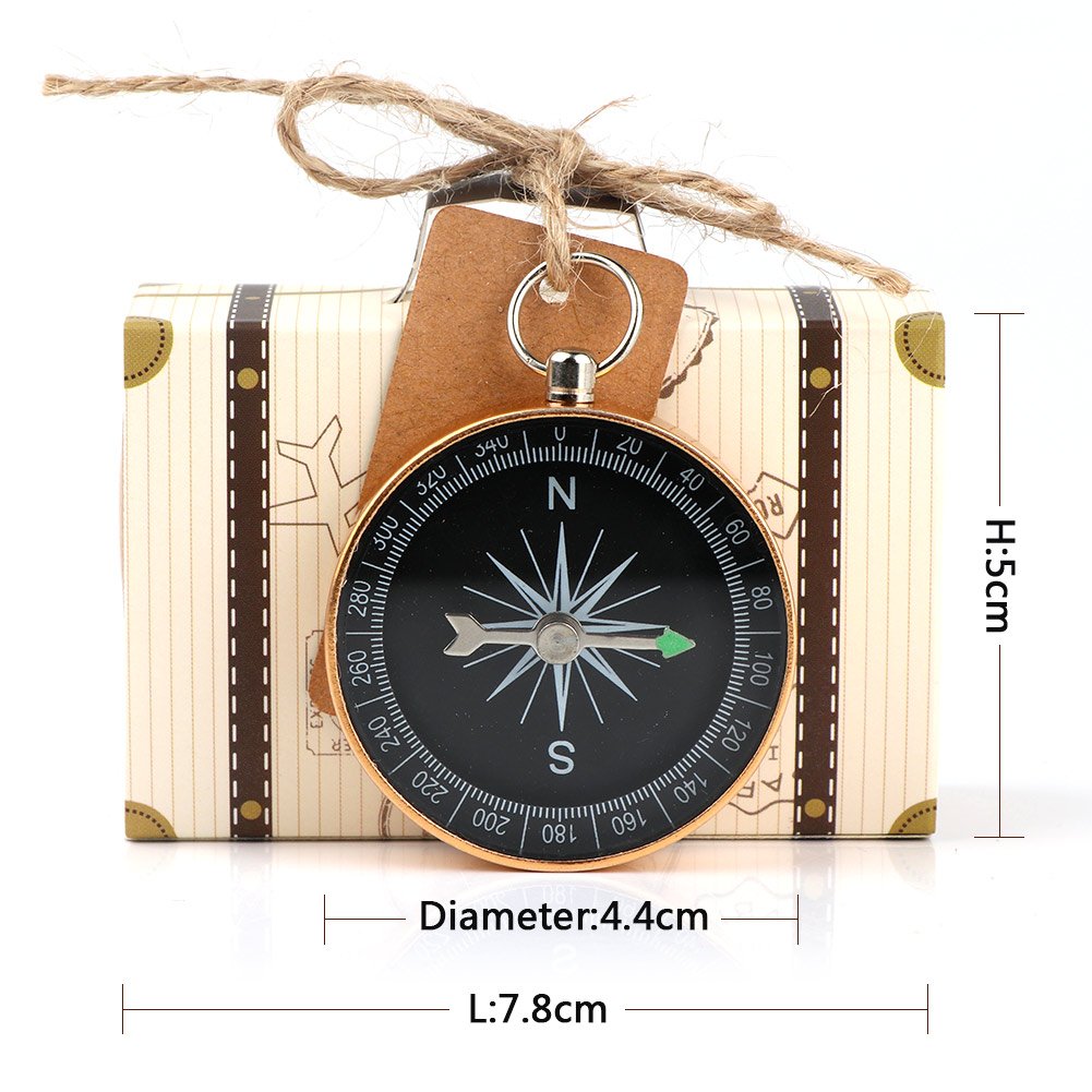 AUEAR, Confezione da 12 mini valigie in plastica per caramelle, piccole ricevimenti, regalo da viaggio, decorazione per feste di nozze (4 colori