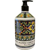 Deruta Perugia Italian Lemon Verbena Hand Soap - Perfect Kitchen Decor Soap - Organic Liquid Hand Soap with Italian Soap Dispenser - Bathroom or Kitchen 22 Fl. Oz