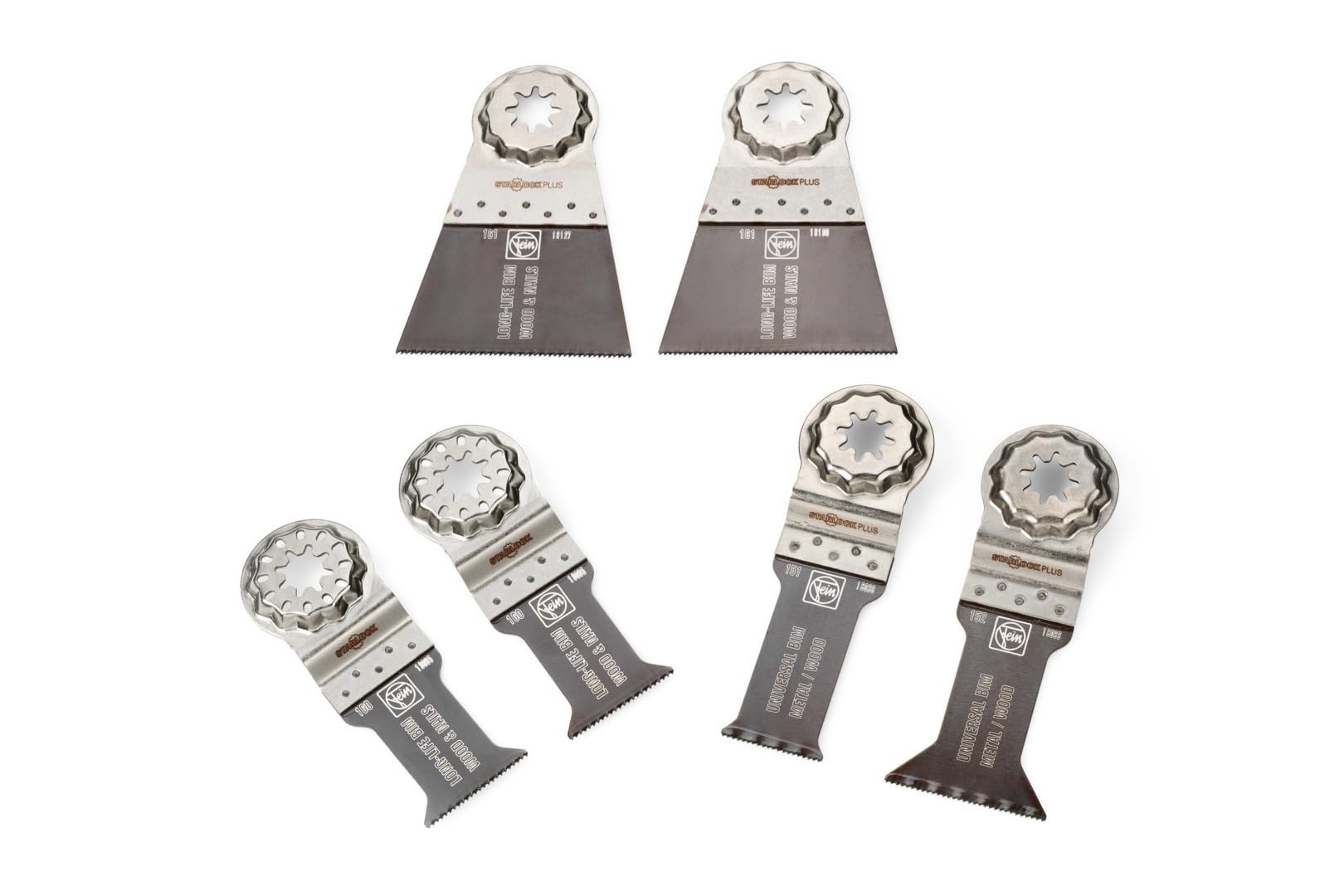 FEIN Best of E-Cut StarlockPlus Wood & Metal 6 E-Cut Plunge Cutting Blades for Wood and Metal Cutting Operations, Starlock Plus Fitting.