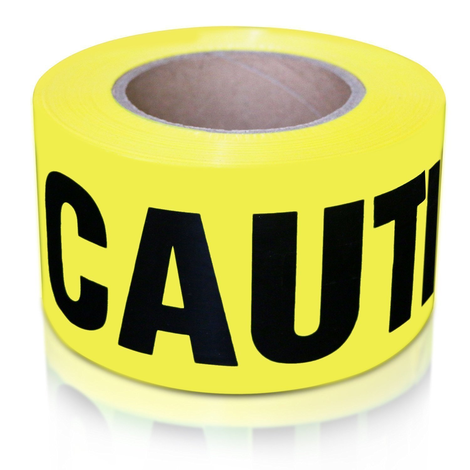 XFasten Caution Tape Roll, Non Adhesive, 3Inch x 1000Foot Yellow