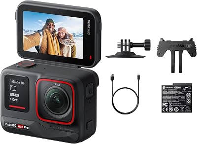 Insta360 ace pro: câmera de ação à prova d'água projetada com leica, sensor insignia de 1/1,3", imagem máxima de redução de ruído ai, 4k a 120fps, tela giratória de 2,4" e recursos de ia