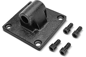 Baomain Foot Flange Mount Bracket, CA-125 Single-Ear Type for 125mm Bore SC Series Pneumatic Air Cylinders, with 4 Mounting Screws