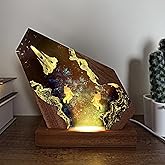 NICE HERA Space Resin Lamp - Handmade Galaxy Resin Night Light with USB Port, Variable Lights, Space Gifts for Adults, Astronaut Enthusiast Collectibles, Unique Birthday Gifts for Him & Her (6"x4")