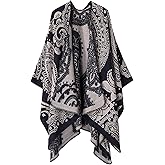 PAMEILA Women's Shawl Wraps Open Front Poncho Cape Oversized Sweaters Casual Cardigan Shawls for Fall Winter