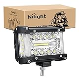 Nilight Side Shooter Light Bar 4.3 Inch Triple Row