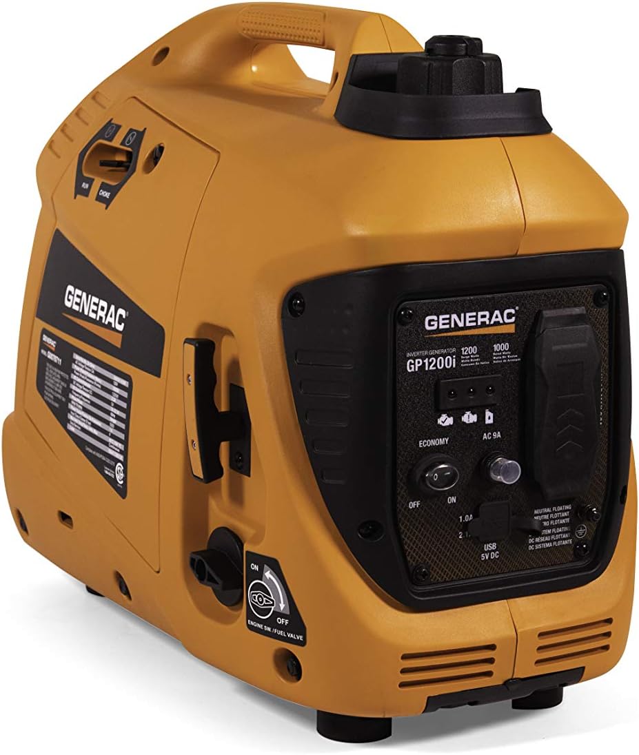 Generac 76711 GP1200i 1200 Watt Portable Inverter Generator, Orange and Black : Garden & Outdoor