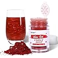 Sujoygar Wine Red Edible Luster Dust, Food Grade, 4g, Edible Glitter for Drinks, Baking, Cocktail, Chocolate, Cupcakes, Stawberries