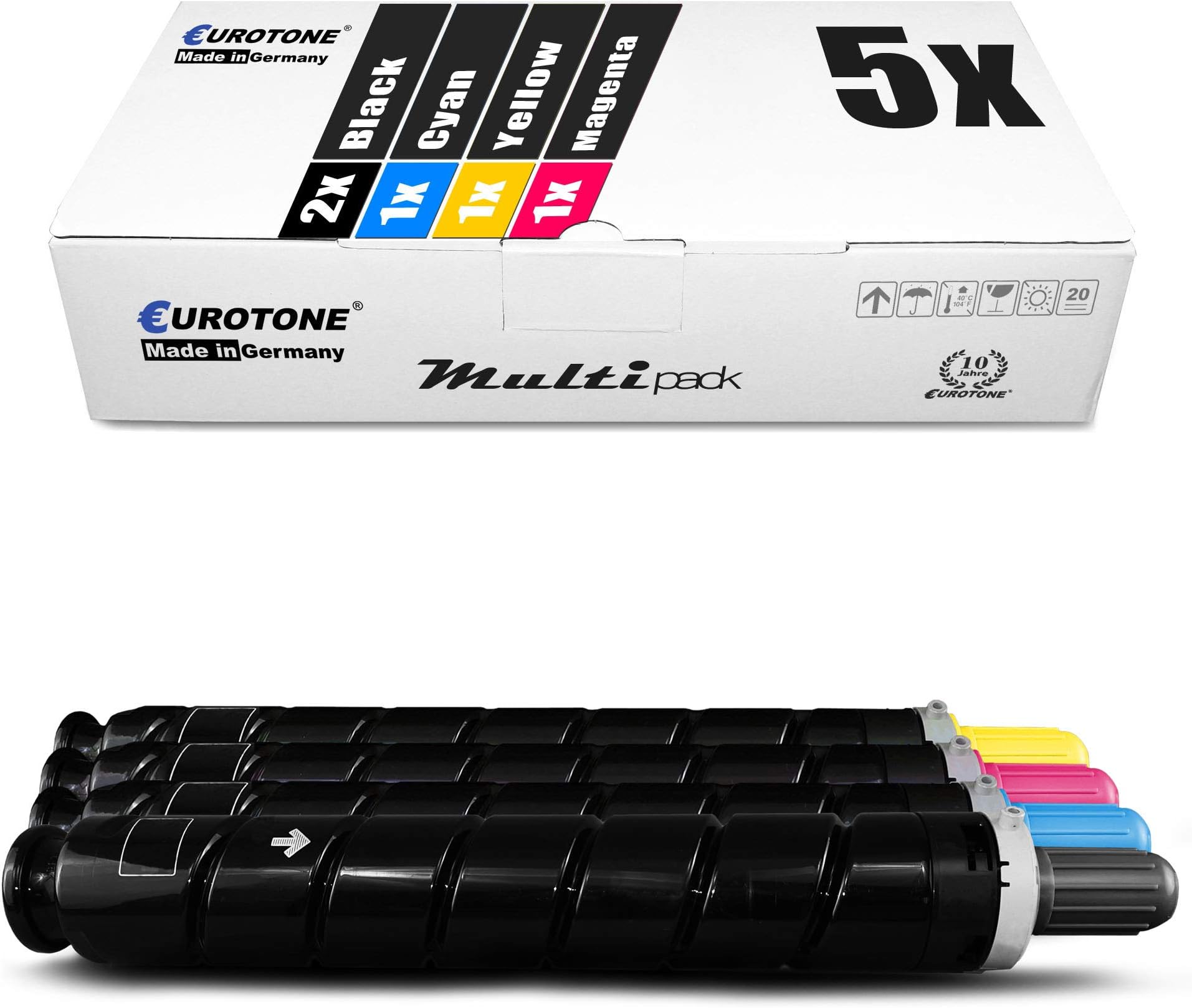 5X Eurotone Toner for Canon Imagerunner C 2020 2025 2030 2220 2225 2230 i L Replaces C-EXV34 Set