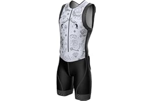 WIXEN SPORTS Wixen Men’s Triathlon Suit –Breathable & Padded Tri Suit for Swim, Bike & Run | Race Day Gear for Triathletes