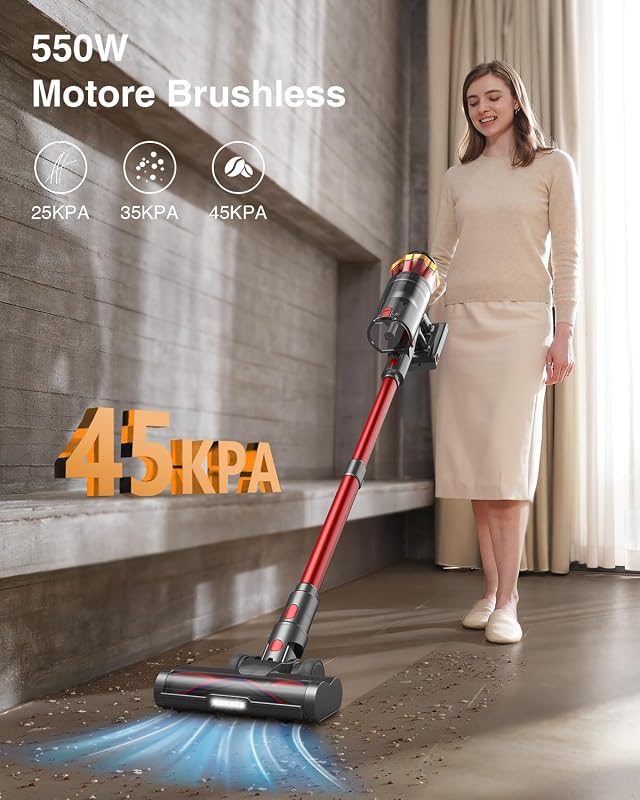aspirapolvere senza fili 55KPa/650W/70Min Per Animali/Pavimenti/Tappeti — foto 2 di 8