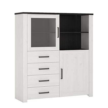 Furniture To Go Provence Display Cabinet 2 Door 4 Drawer Wood