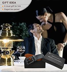 KEMISANT Men Belt-Genuine Leather Belt for Men