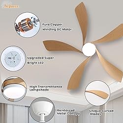 Sofucor 52" Smart Ceiling Fan, Indoor/Outdoor