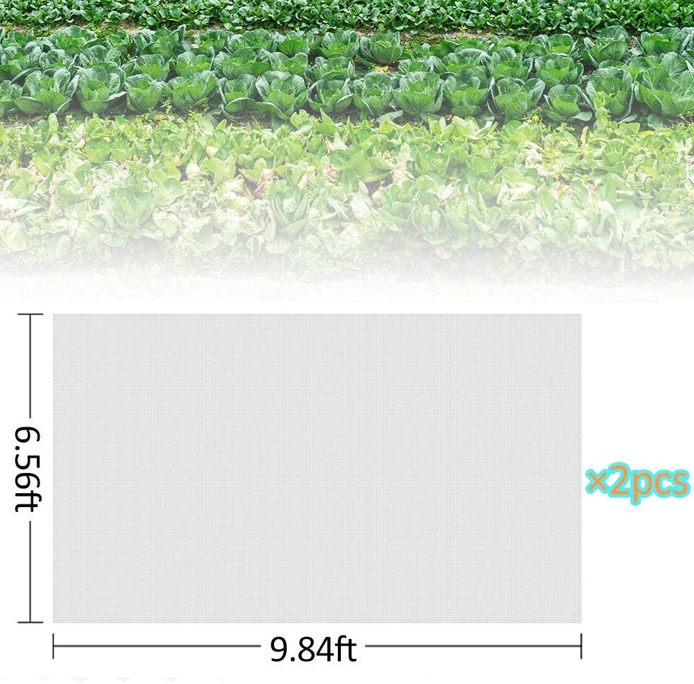 ZeeDix 2 Pack Garden Bug Net Insect Barrier Netting (9.8ft x 6.6 ft), White Bird Netting Mosquito Bug Garden Net Hunting Blind for Protect Your Plant Fruits Flower : Garden & Outdoor