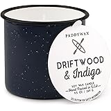 Paddywax Alpine Collection Scented Soy Wax Candle, 9.5-Ounce, Driftwood & Indigo