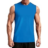 Gofeat Men's Tank Top Workout Sleeveless Shirts Moisture Wicking Lightweight Quick Dry Running Muscle Shirts