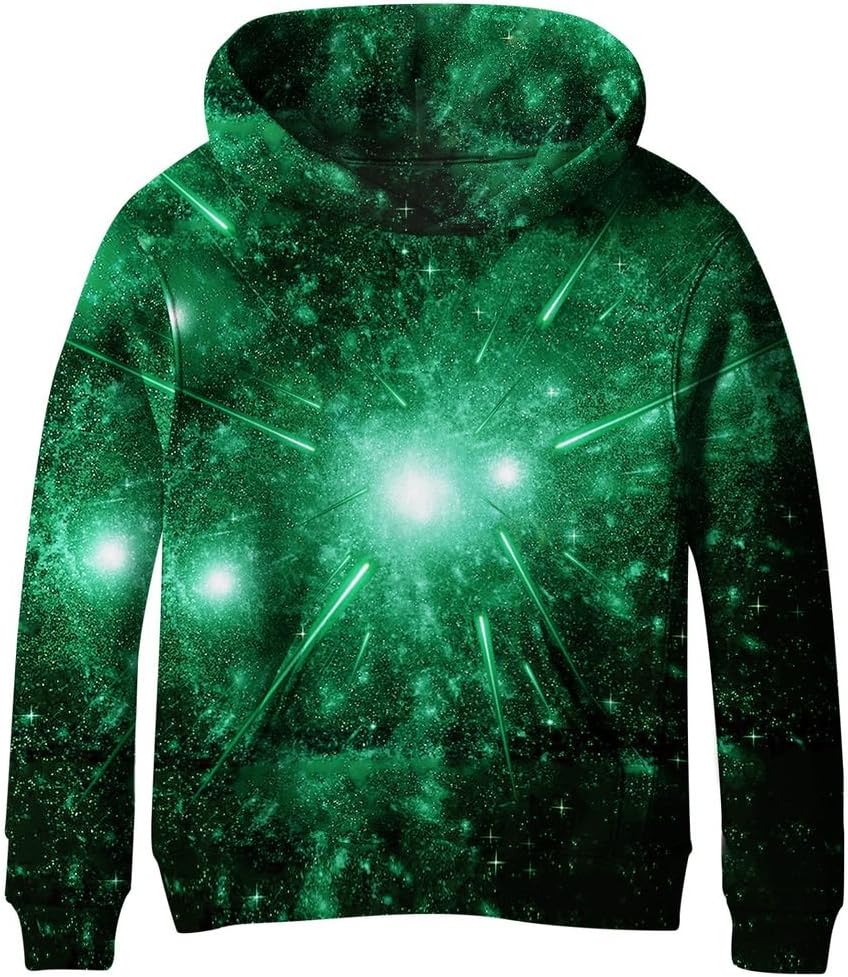 SAYM Big Girls Galaxy Fleece Pockets Sweatshirts Jacket Pullover Hoodies