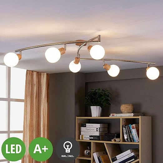 Lindby LED Deckenlampe 'Svenka' (Modern) aus Glas u.a. für