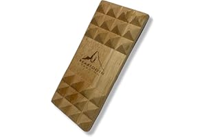 Beartooth Trading Snowboard Stomp Pad - Made from Sustainable Wood - 3" x 7" Surface Area - Unique Design and Style That Fits Any Board - Stand Out on The Slopes