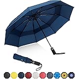 Amazon Brand - Pinzon Umbrella Compact Travel Umbrellas Strong Durable Windproof Umbrella for Rain Portable Umbrella - Reinfo