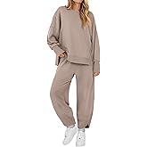 ANRABESS Womens 2 Piece Outfits Sweatsuits Oversized Sweatshirts Barrel Pants Matching Lounge Sets 2025 Fall Travel Clothes