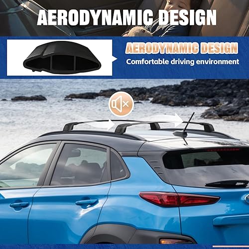 AUXPACBO Upgraded Lockable Cross Bar Fit for Hyundai Kona 2018