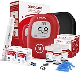 Sinocare Safe AQ Smart Blood Glucose Meter Kit 100 Strips 100 Lancets UK mmol/L