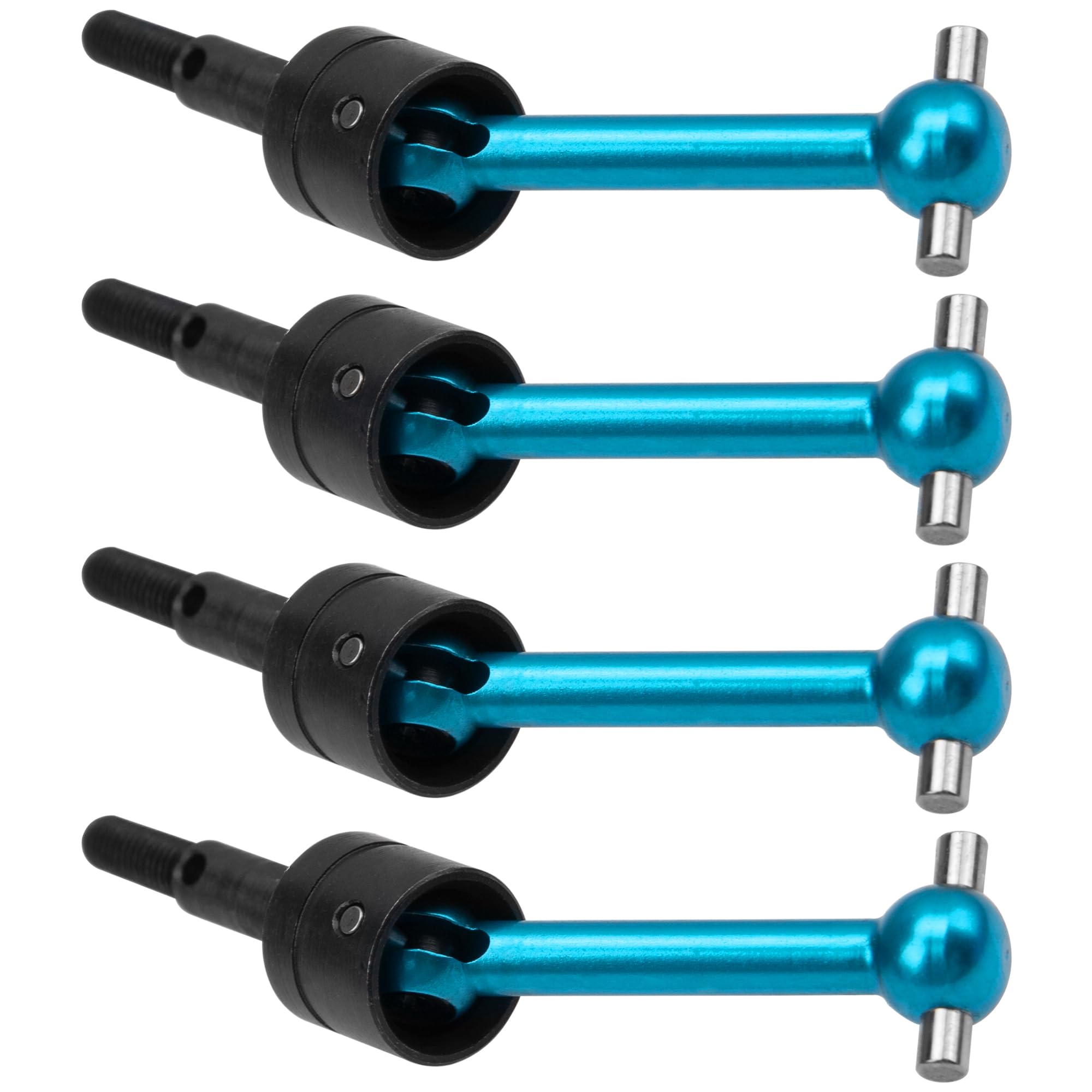 Photo 1 of 4Pcs Vgoohobby CVD Drive Shaft Front & Rear Driveshaft Dogbone Joint Compatible with Tamiya TT01 TT02 1/10 RC Car (Blue)