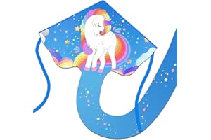 XIDA KITE Large Delta Kite for Kids & Adults, Easy Flyer Single Line Kite, Wonderful Beginner Kite for Kids Ages 4-8. Beach Kite for Outdoor Games and Activities