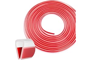 PETTYELF Silicone Edge Trim Self-Adhesive U Channel Silicone Edge Trim Edge Protector for Sheet Metal (Clear, Fit 1/4" - L 10')