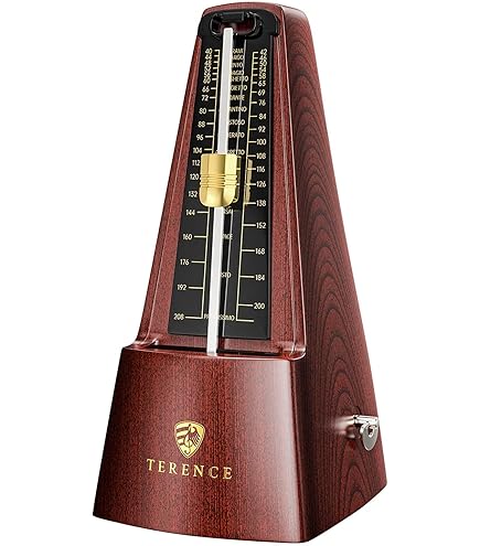 Métronome En Bois Massif Fabriqué à La Main - Design Vintage Inspiré Du