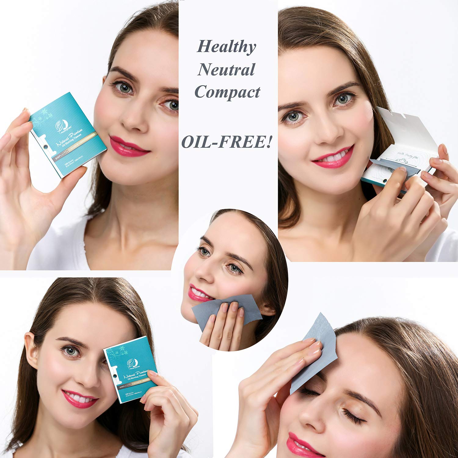 Natural Bamboo Charcoal Oil Absorbing Tissues - 100 Counts, Easy Take Out Design - Top Oil Blotting Paper, Premium Handy Face Blotting Sheets - Facial Skin Care or Make Up Must Have! : Beauty