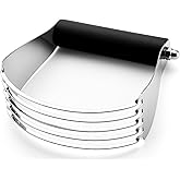 Spring Chef Dough Blender, Top Professional Pastry Cutter with Heavy Duty Stainless Steel Blades, Large Size, Black