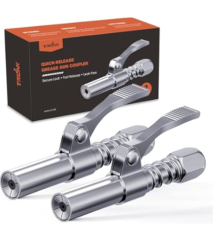 AORRZER Grease Gun Coupler, Strong Lock On Greases Gun Couplers, 12000 PSI Quick Release Grease