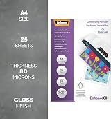 Fellowes A4 Laminating Pouches Gloss 25 Sheets 160 Micron 2x80 view 2