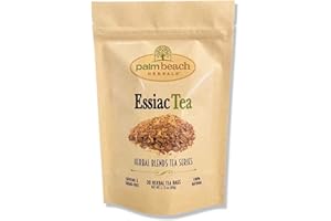 PALM BEACH MEDICINAL HERBS Essiac Tea by Palm Beach Herbals, 30 Count Tea Bags, Caffeine-Free | Wellness Blends Tea Series