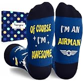 HAPPYPOP Military Gifts for Men - Army, Navy, Air Force, Marine Corps Socks for Veterans Day
