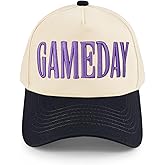 Game Day Hat for Women Men Vintage Embroidered Football Softball Basketball Caps World Soccer Cup Hats Gifts