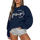 MOUSYA Jesus Oversized Sweatshirt Woman Christian Sweater Jesus The Way The Truth The Life Shirt Religious Long Sleeve Tops