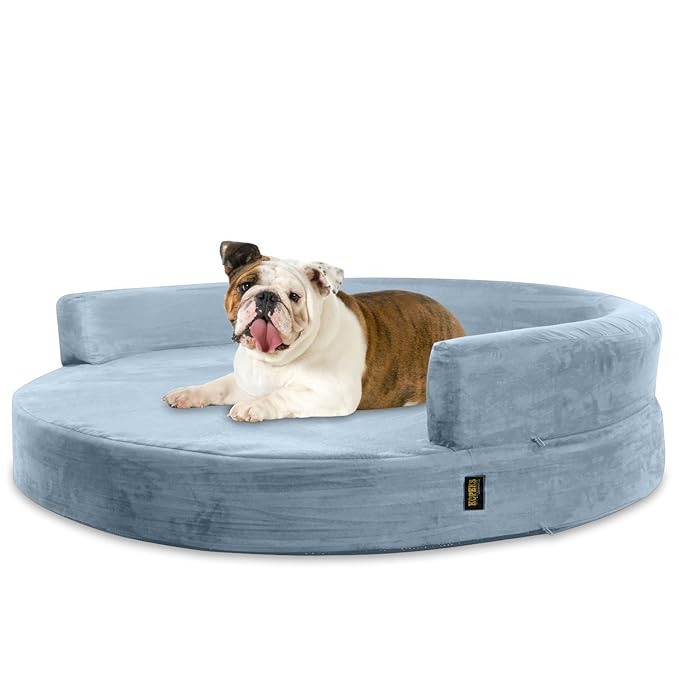 KOPEKS Deluxe Orthopedic Memory Foam ROUND Sofa Lounge Dog Bed Large