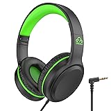 UKELALA Green Wired Headphones for Boys Portable On
