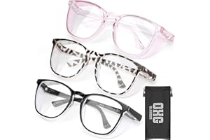 OXG 3 Pack Safety Glasses Goggles for Women, Anti Fog Clear Safety Glasses Scratch Resistant Protective Eyewear for Nurses