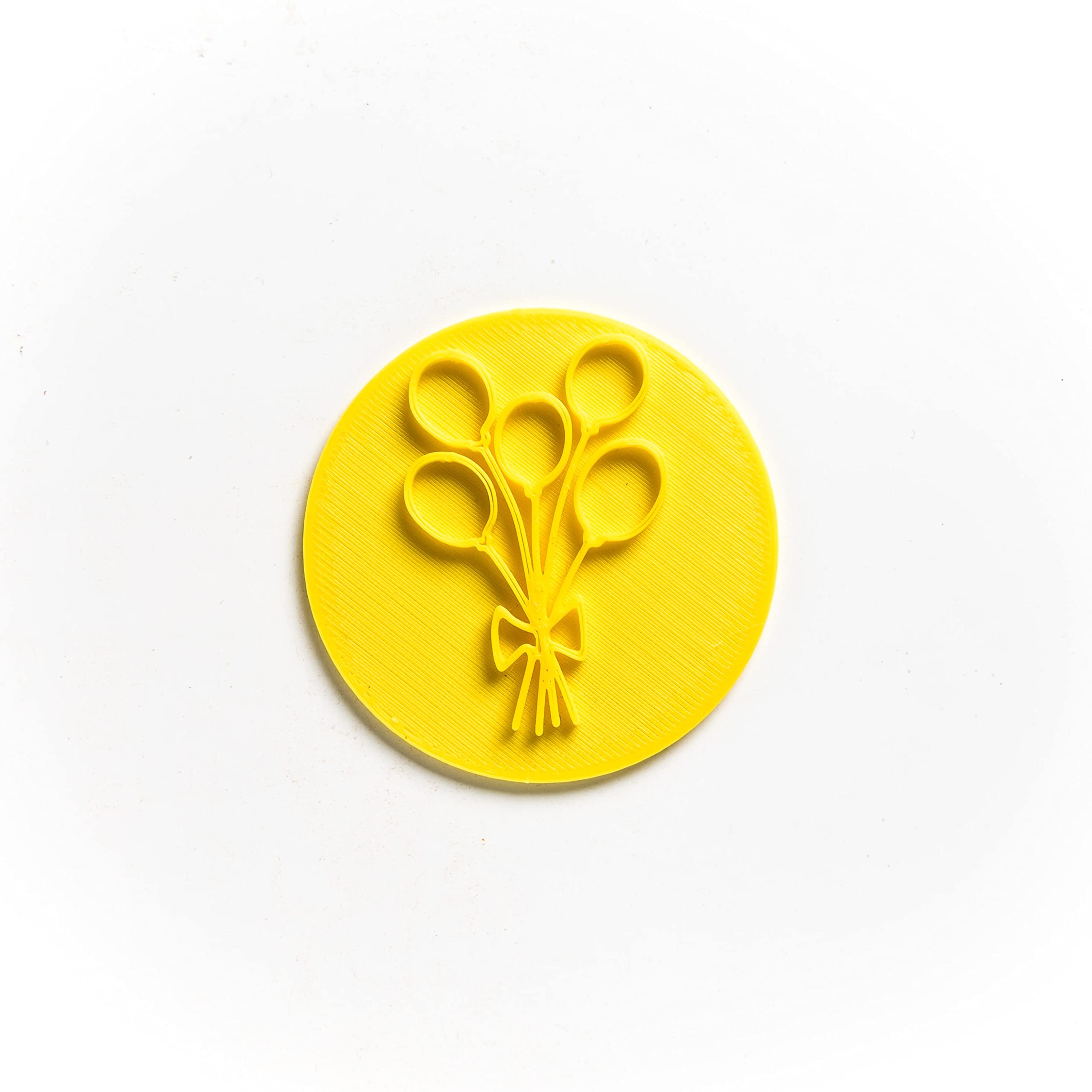 The Cookie Cutter Hub Balloons Embosser/Stamp for Cupcakes Fondant Icing Clay Cake Baking Decoration