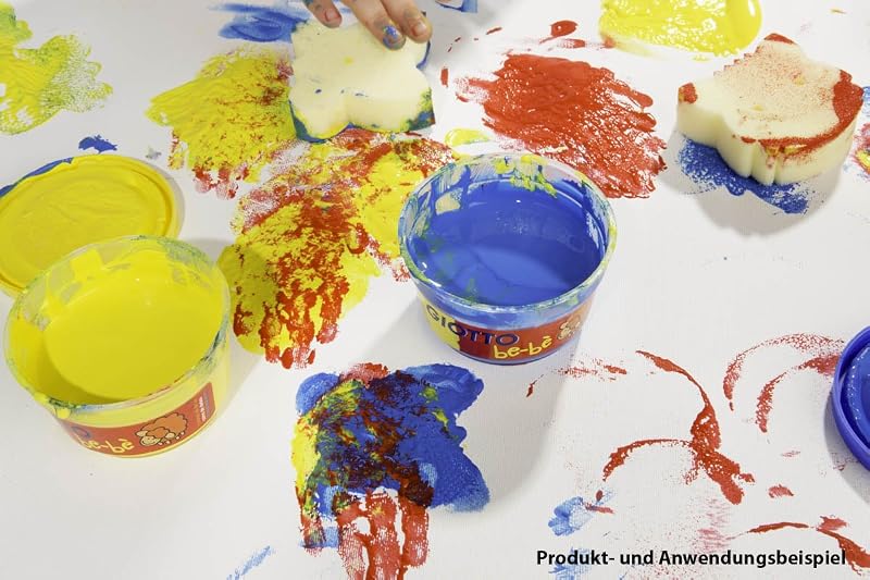 Tinta lavável para dedos, latas, cores variadas, 4 x 150 ml
