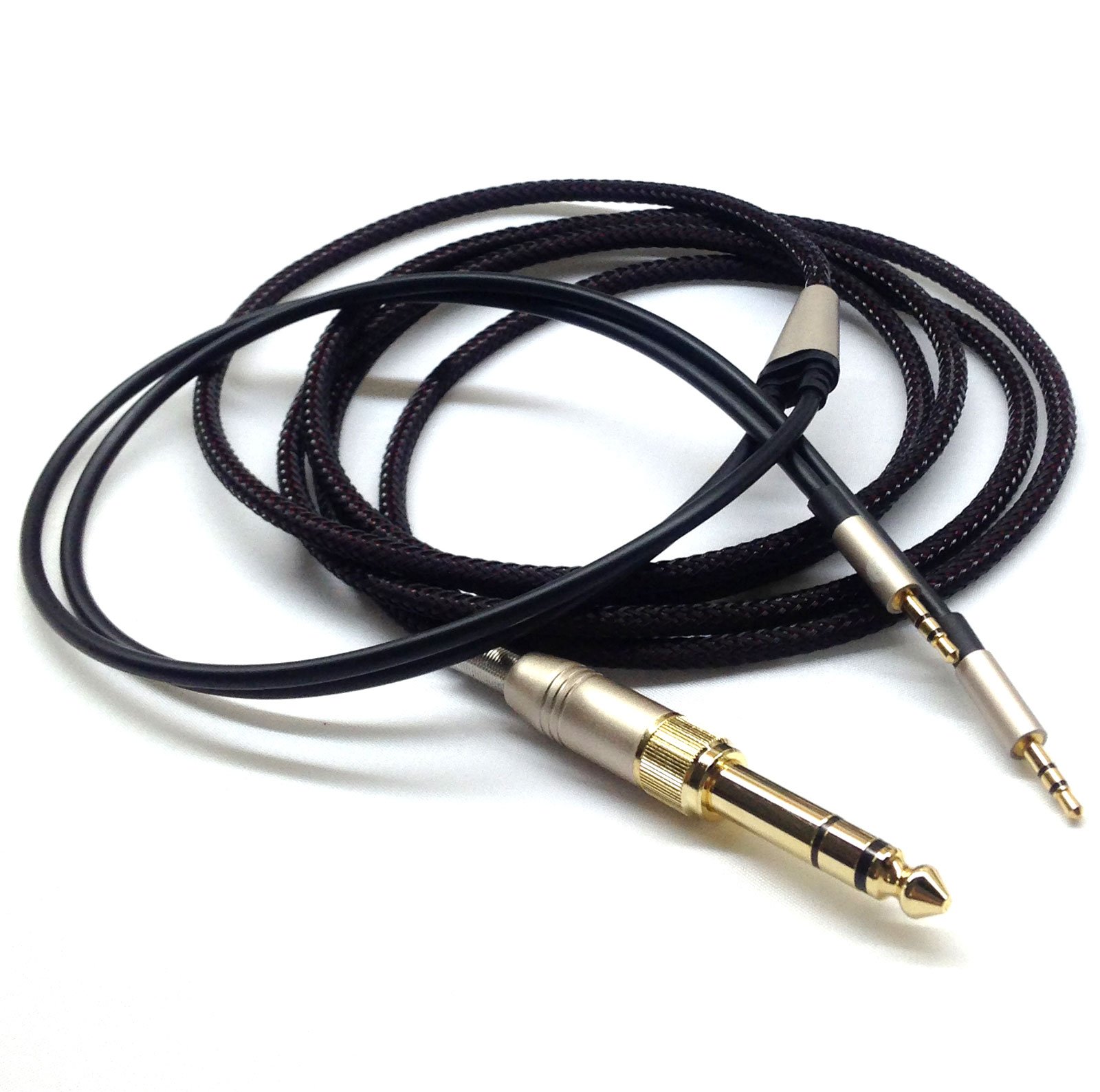 Replacement Audio Cable Compatible with Hifiman HE400S, HE-400I, HE-400i（Dual 2.5mm Connector Version）, HE560, HE-350, HE1000, HE1000 V2 Headphone 3.5mm / 6.35mm to Dual 2.5mm Jack Male Cord 1.5m