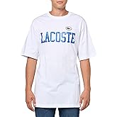 Lacoste Unisex Big Fit Fit Iconic Print T-Shirt, 2XLB, White