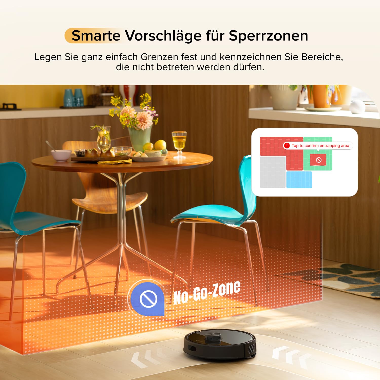 roborock Q7 M5 Saugroboter mit Wischfunktion, 10.000Pa Starker Saugkraft, Dual Anti-Tangle-System, 150Min Laufzeit, LiDAR Navigation, Staubsauger Roboter für Teppich, Tierhaare, APP Steuerung(Schwarz) 8