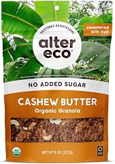 Alter Eco Cashew Butter Granola, Healthy, Organic Breakfast & Snack, Naturally Sweetened with Fruit, Vegan, No Artificial Sug